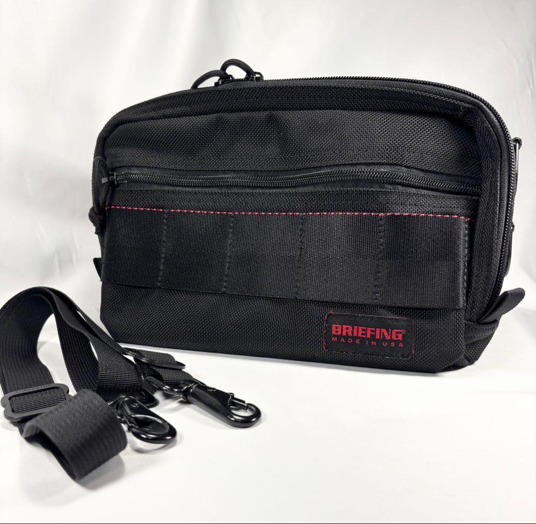 【美品】BRIEFING ショルダーバッグ MADE IN USA ブラック 黒