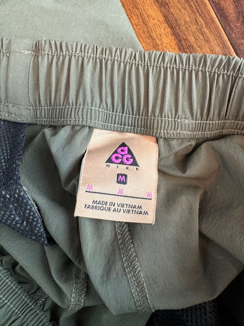 acg カーゴショートパンツ ショーツ 短パン カーキ M マルチポケット