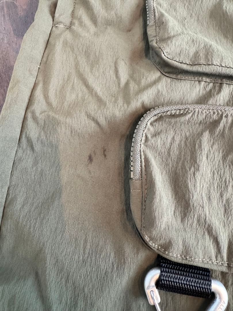 acg カーゴショートパンツ ショーツ 短パン カーキ M マルチポケット