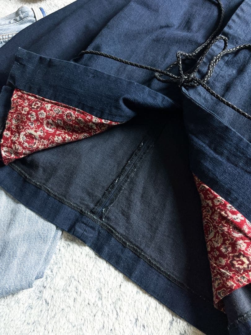 【45R】45rpm コットン混 インディゴカバーオール レザーベルト 1