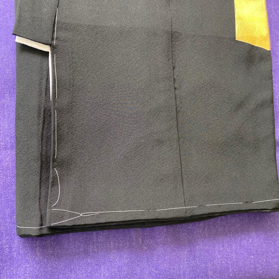 【最高級】訳あり品　日本製　正絹　初着　お宮参り用 黒地 鷹と獅子柄