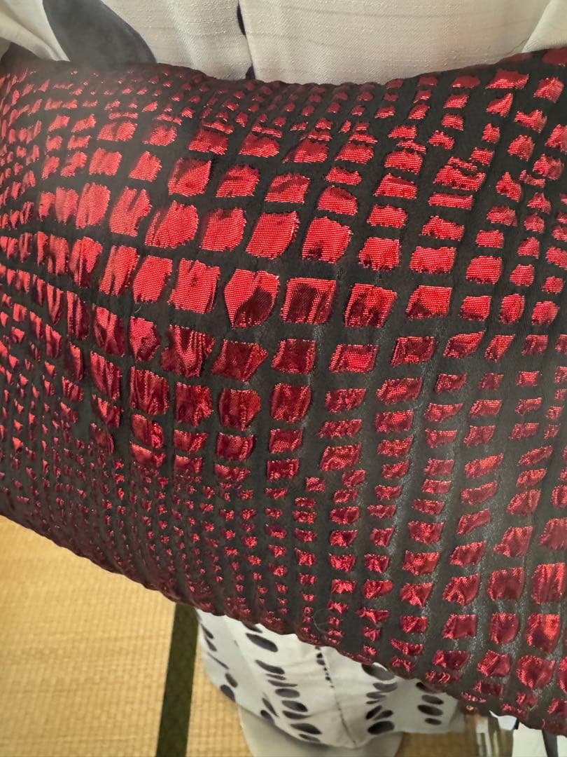 大人兵児帯【レッドメタル】【プラチナメタル】【ブラックリリー】3点おまとめ