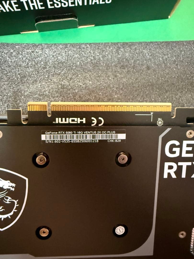 MSI GeForce RTX5060ti 16GB OC 美品