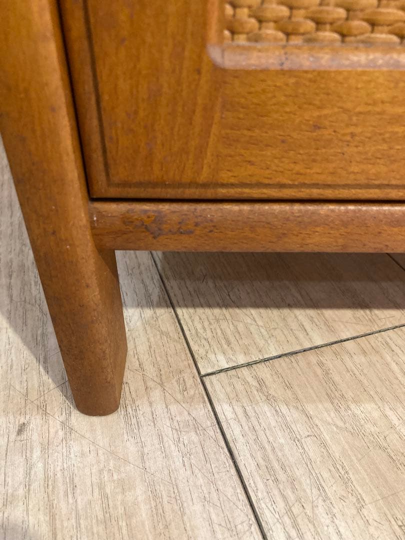 オールドカリモク　木製　棚　キャビネット　引き出し　アンティーク　レトロ