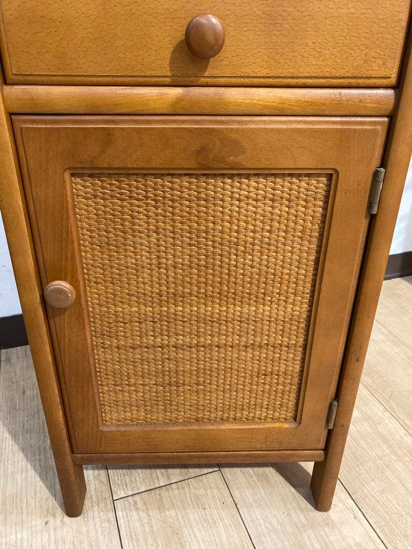 オールドカリモク　木製　棚　キャビネット　引き出し　アンティーク　レトロ