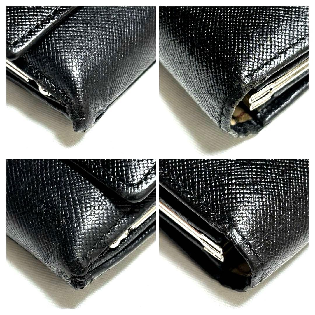 あちょら様　BURBERRY◆バーバリー ◆黒ブラック◆ノバチェック◆長財布