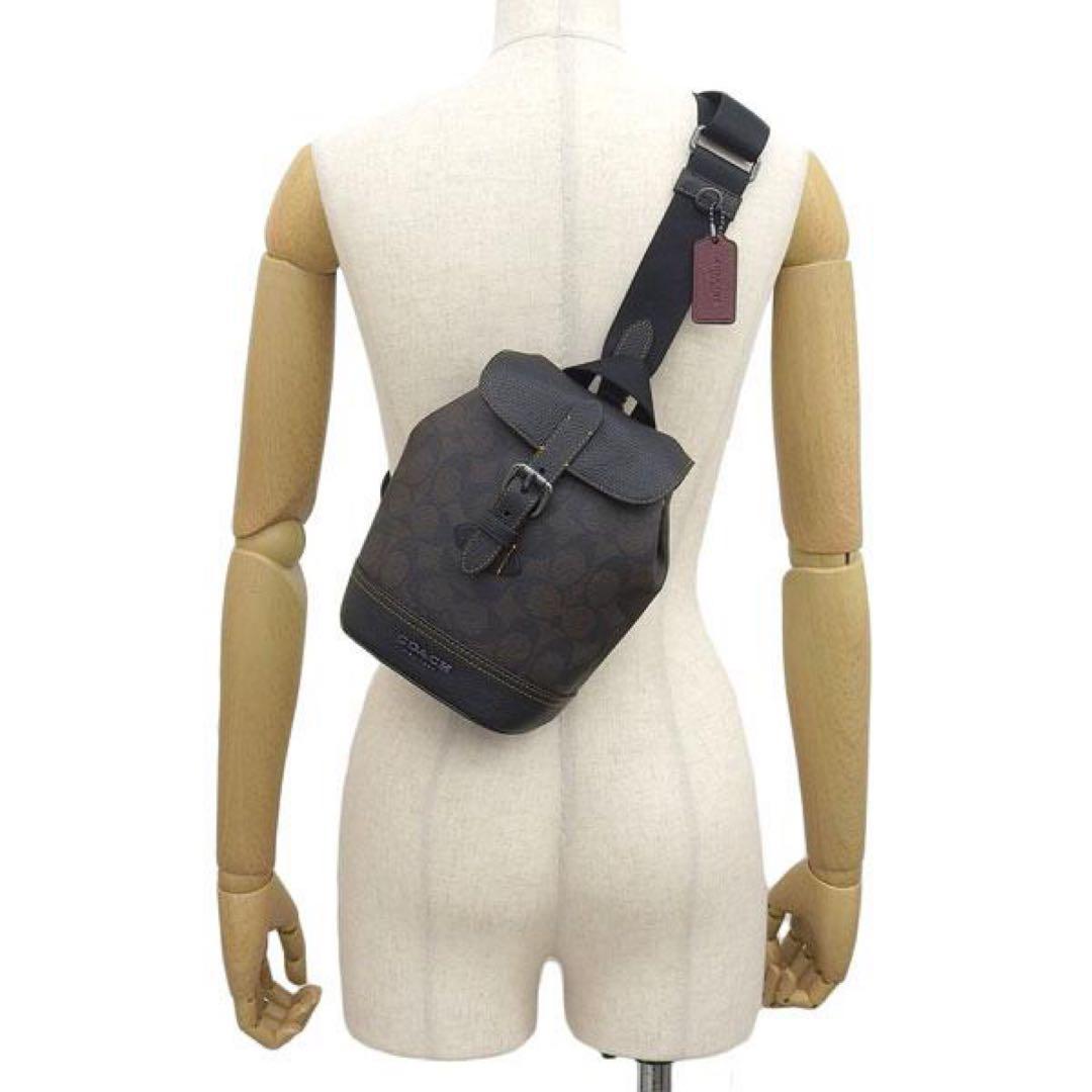 【超美品】コーチ バッグ ショルダーバッグ ボディバッグ ブラウン×ブラック
