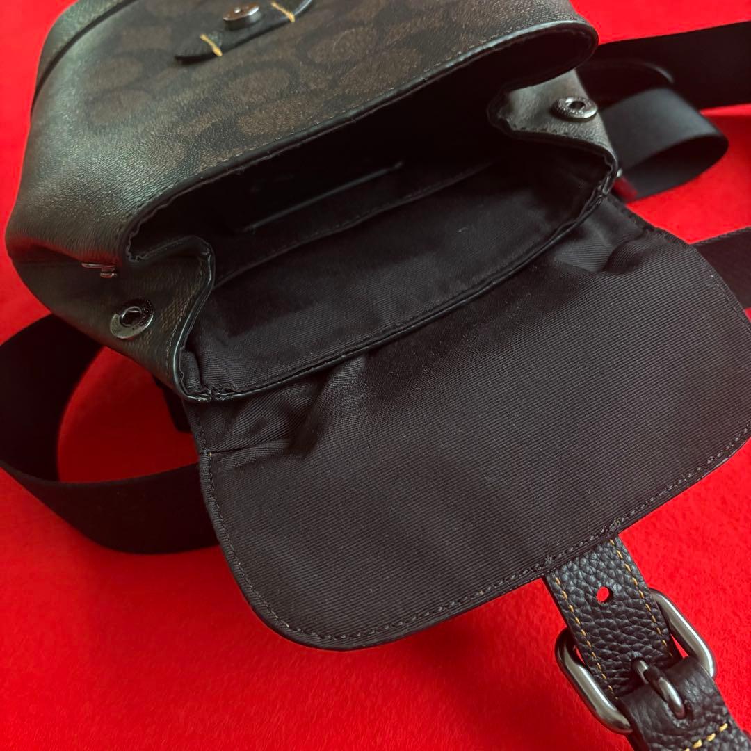 【超美品】コーチ バッグ ショルダーバッグ ボディバッグ ブラウン×ブラック