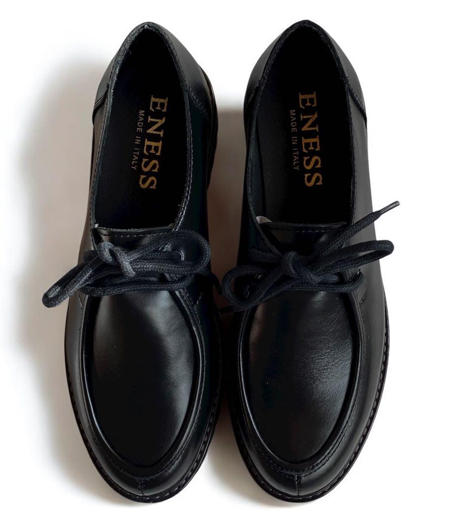 エネス ENESS チロリアンシューズ 色：ブラック