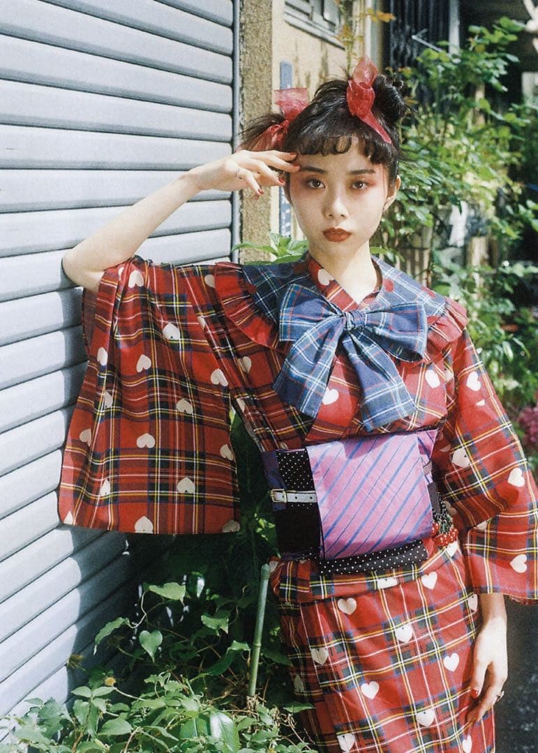 【 HEIHEI 】浴衣・リバーシブル帯・飾り帯 3点セット【 7月限定出品 】