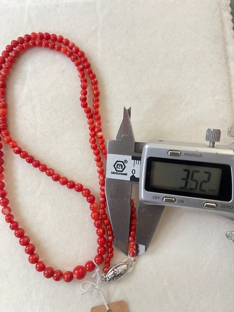 珊瑚サンゴネックレス6.9mm、重约16g