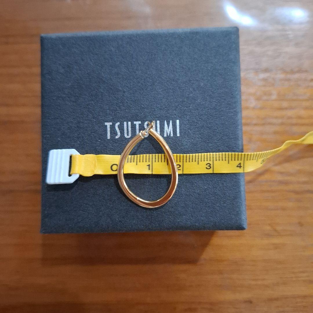 TSUTSUMI ゴールド ドロップ型ピアス　k18
