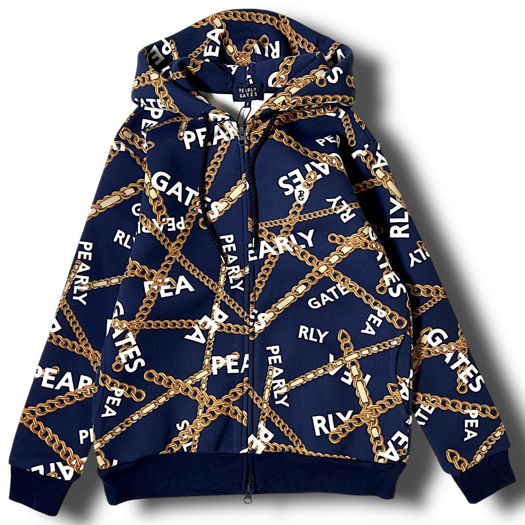 0 パーリーゲイツ チェーンロゴ柄 ツイルダンボール セットアップ