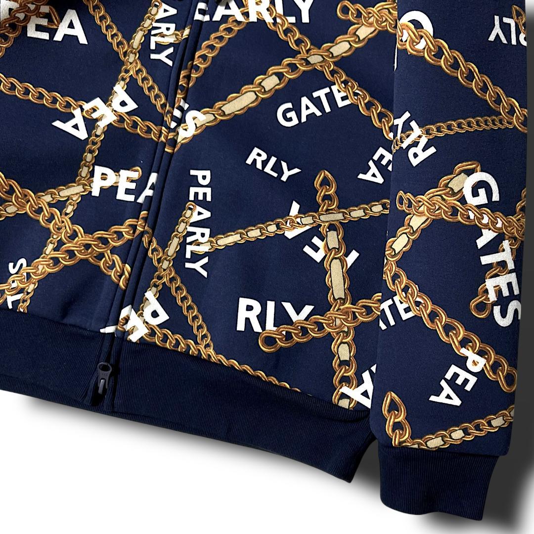 0 パーリーゲイツ チェーンロゴ柄 ツイルダンボール セットアップ