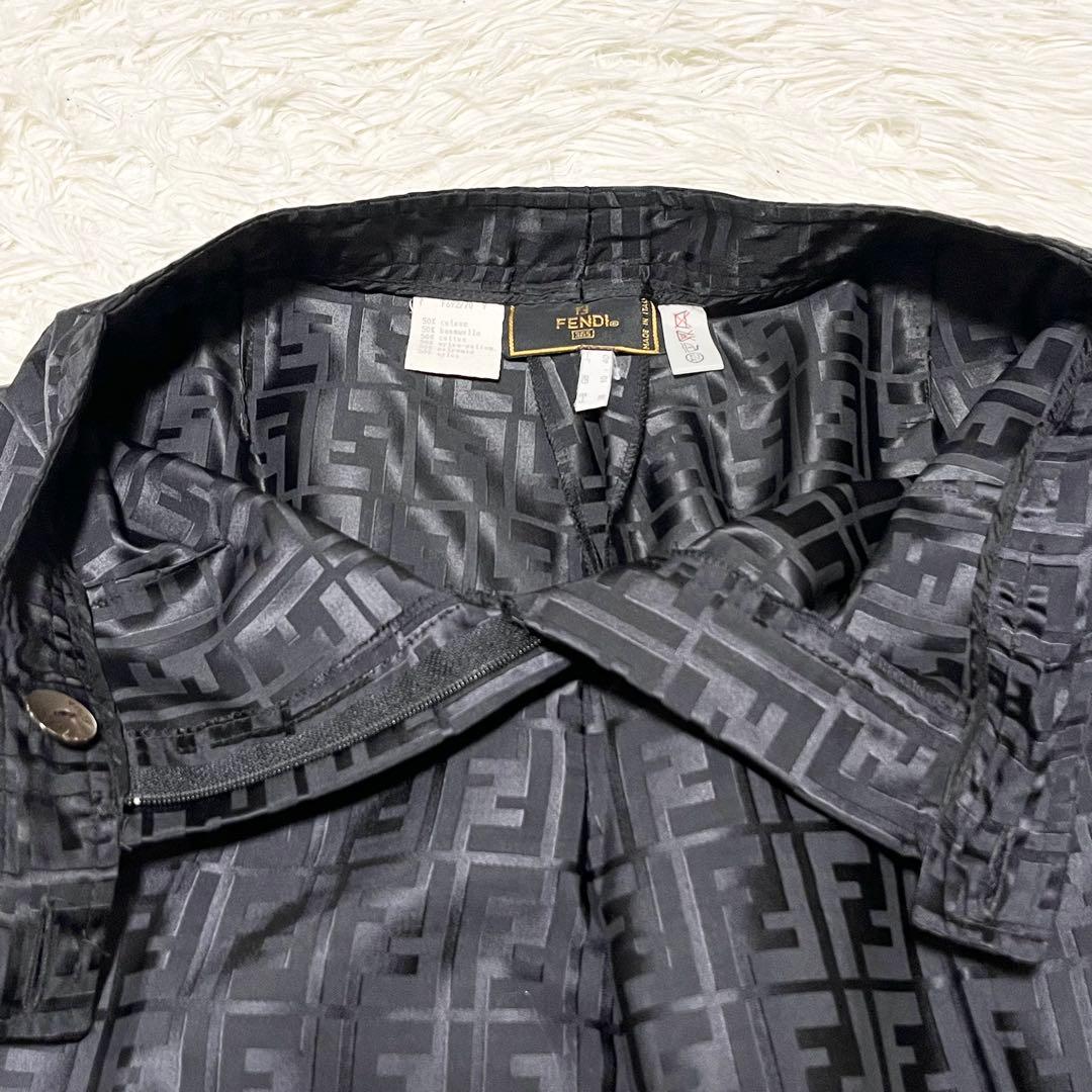 美品✨イタリア製　FENDI ズッカ　パンツ　コットン　ナイロン