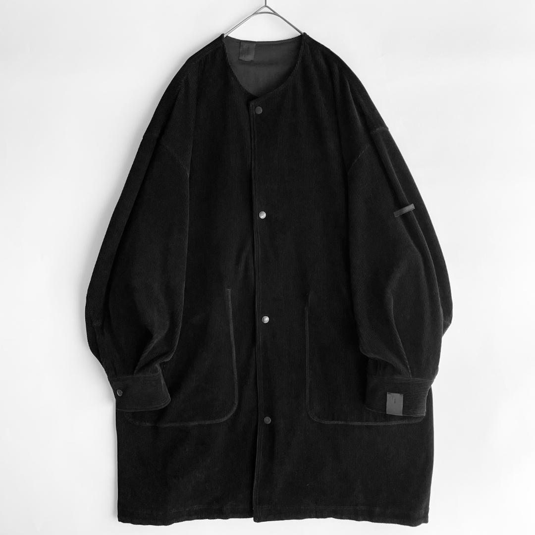美品 N.HOOLYWOOD 38 (re) ノーカラーオーバーシャツコート 黒