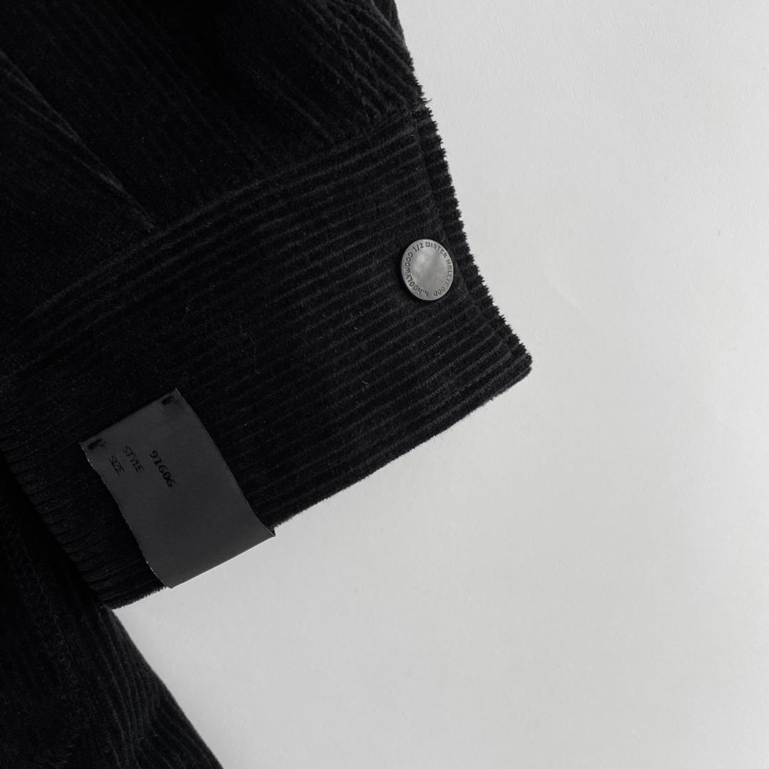 美品 N.HOOLYWOOD 38 (re) ノーカラーオーバーシャツコート 黒