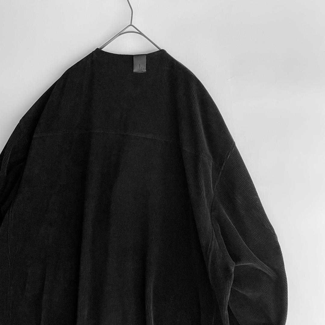 美品 N.HOOLYWOOD 38 (re) ノーカラーオーバーシャツコート 黒