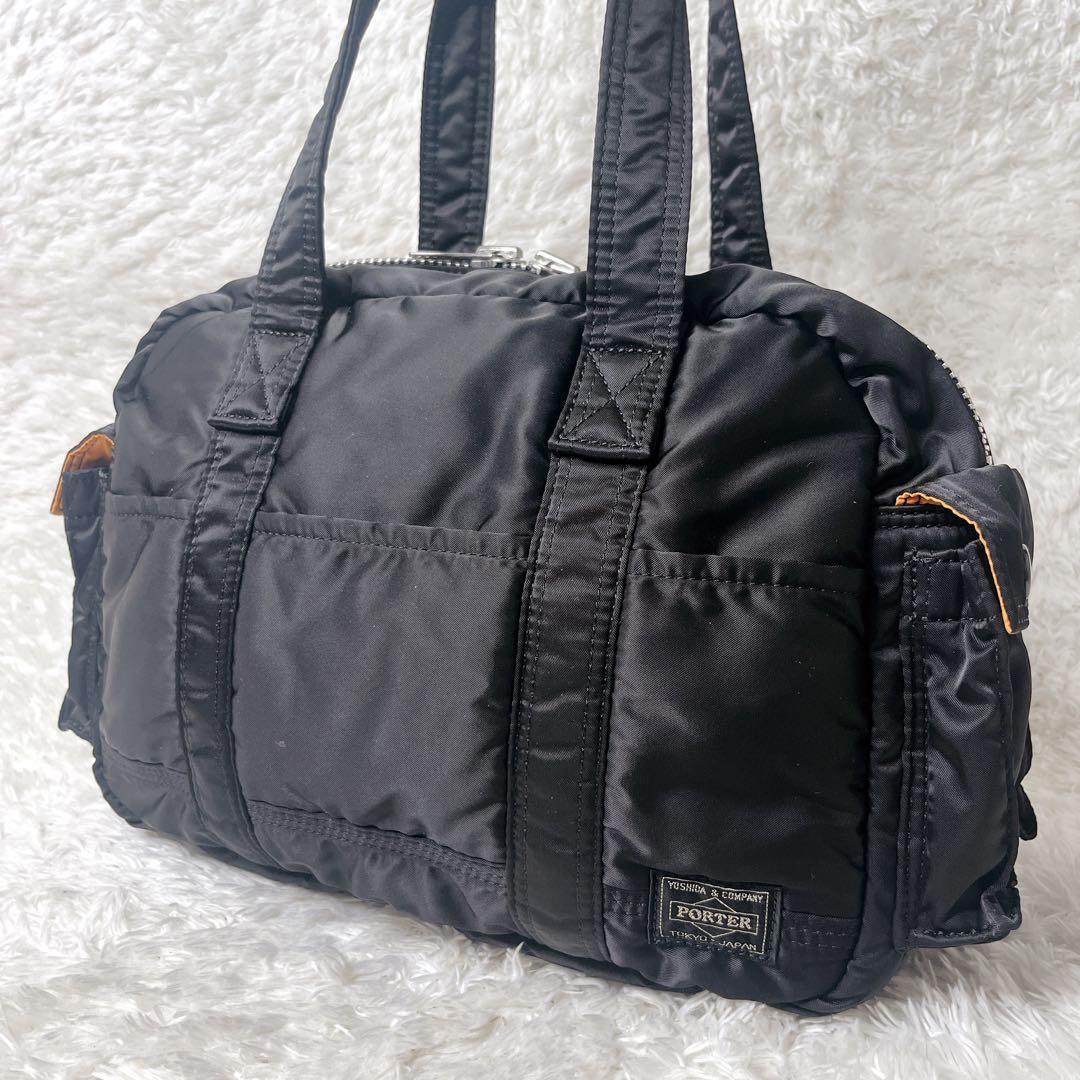 美品 ポーター タンカー ボストンバッグ ブラック 肩がけ ダッフル 大容量