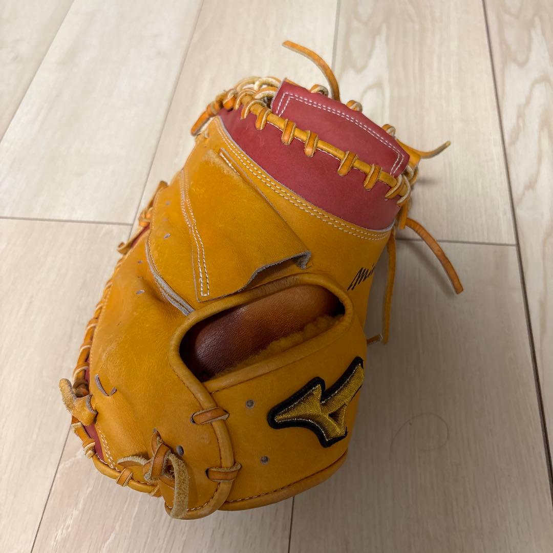 MizunoPro 軟式　キャッチャーミットオレンジ/赤
