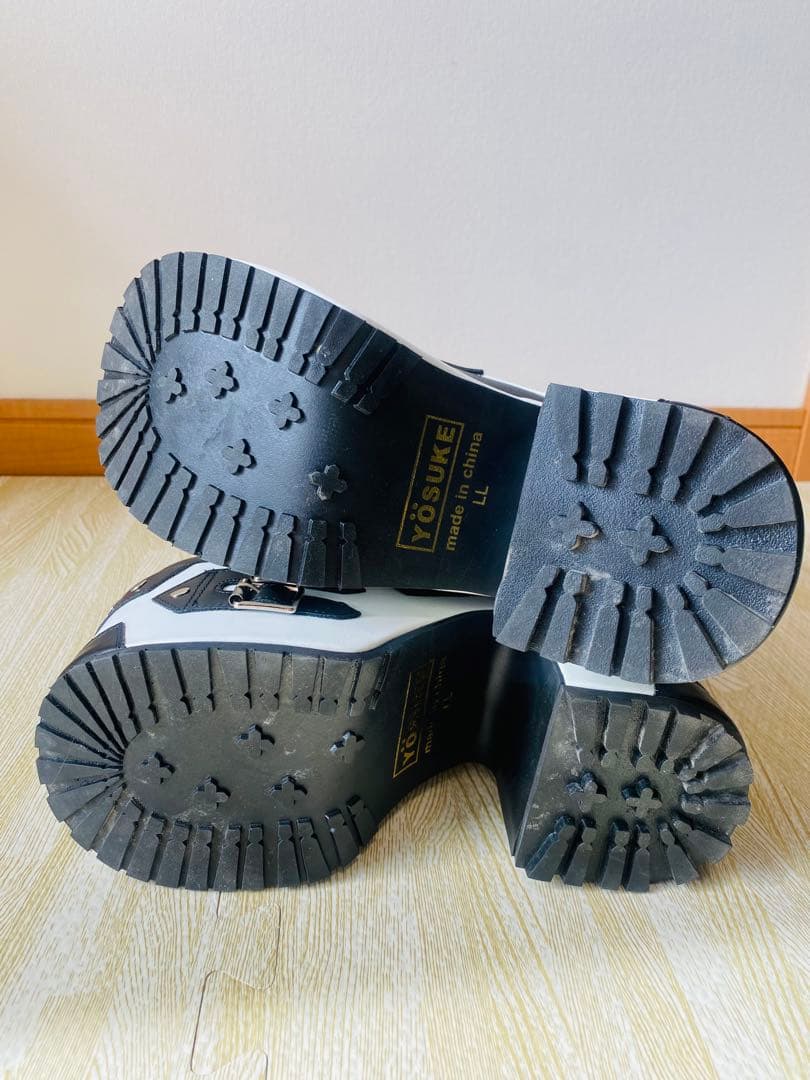 9194.【極美品】完売サイズ!! YOUSUKE 厚底 ベルト 鋲打ち ブーツ