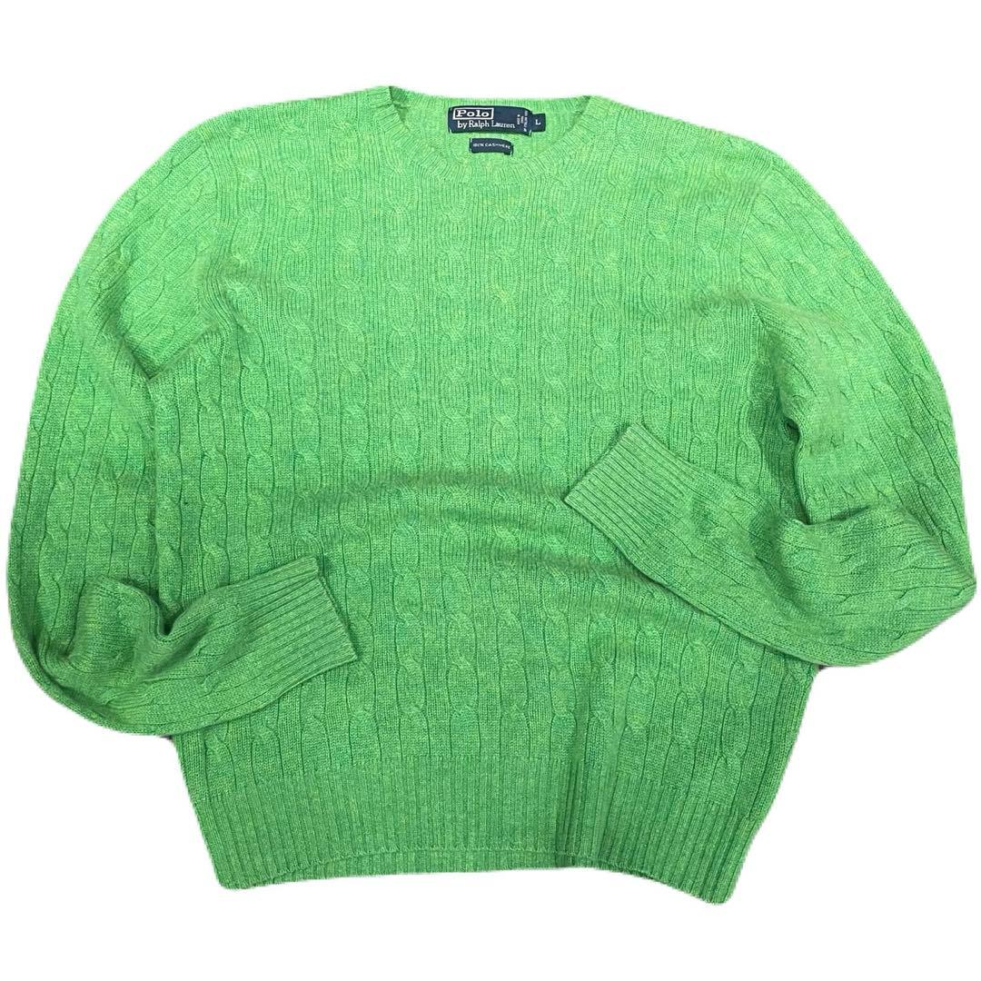 【カシミヤ100】ラルフローレン カシミヤニット L