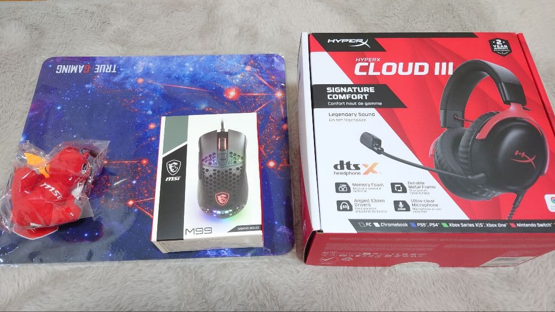 HyperxX Cloud III 有線モデル ＋ MSI M99 セット