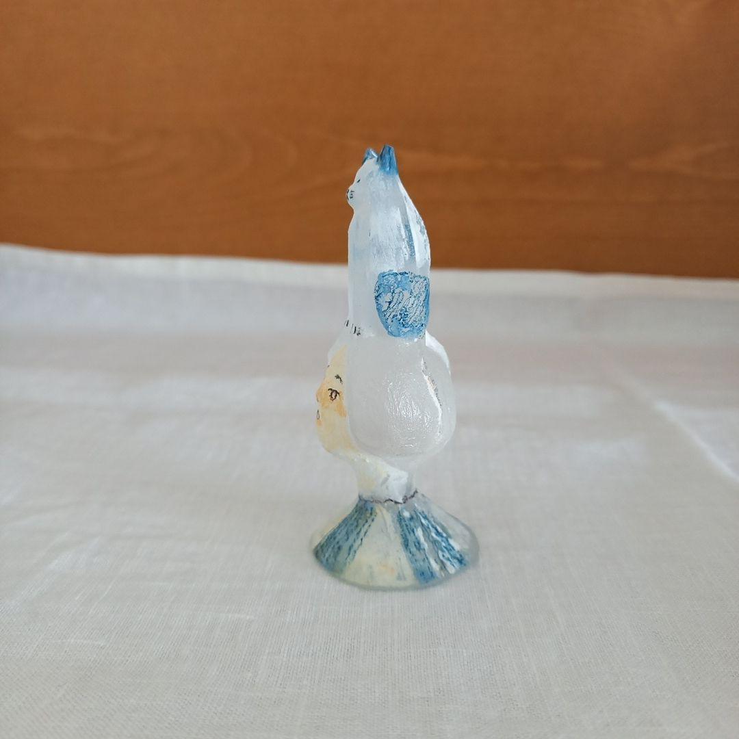 安達知江　ガラス作家　girl　猫