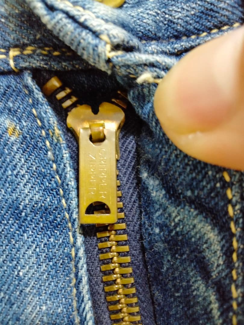 LEE 341Z センター赤タグ　50s 片耳　色濃い目　革パッチ　ライトオンス