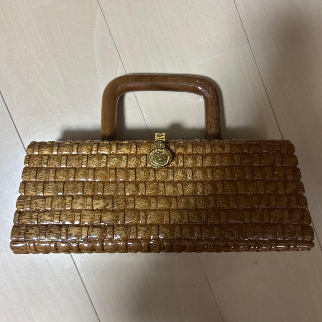 ティミーウッズ　木製ハンドバッグ