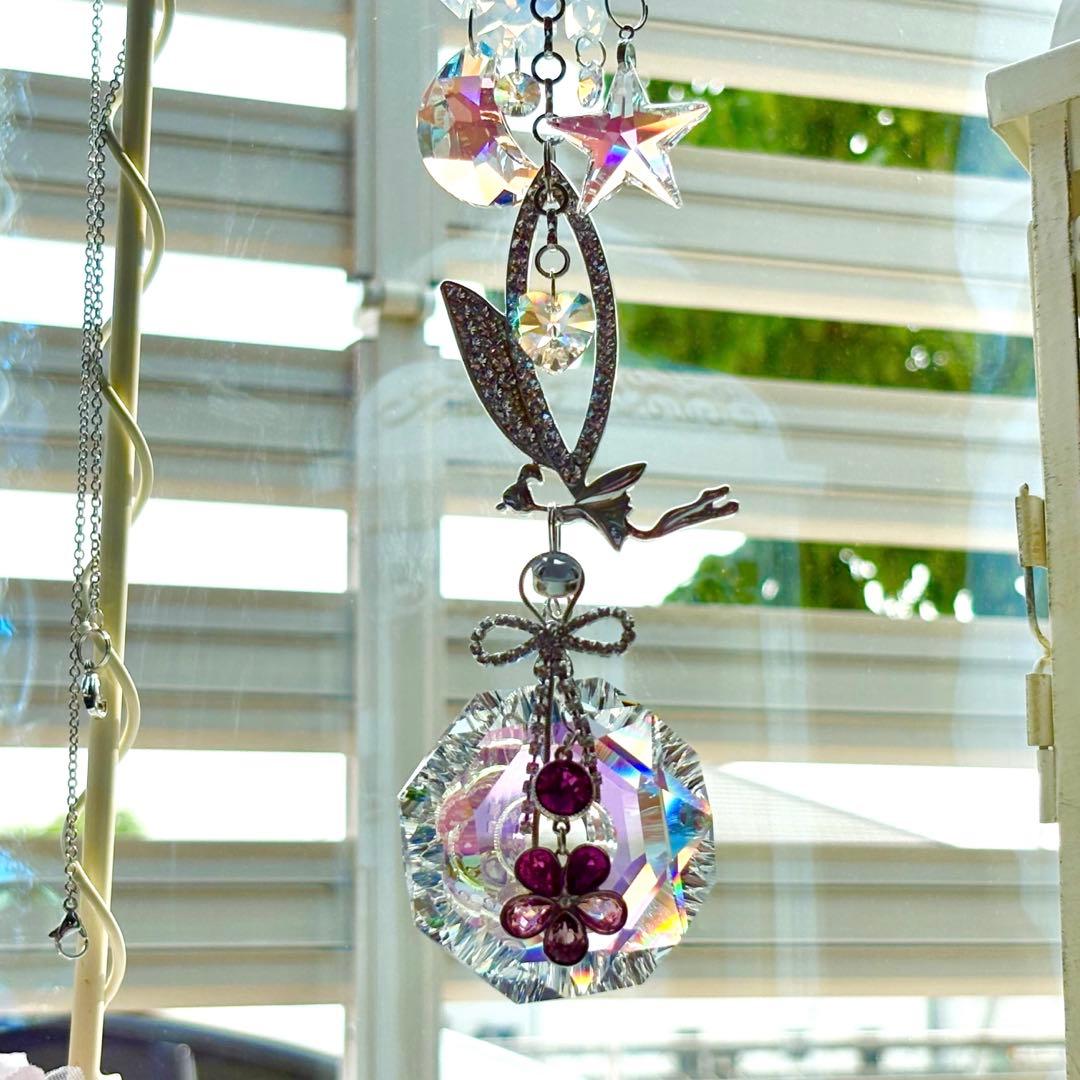 ブルーAB✩.*˚SWAROVSKIサンキャッチャー