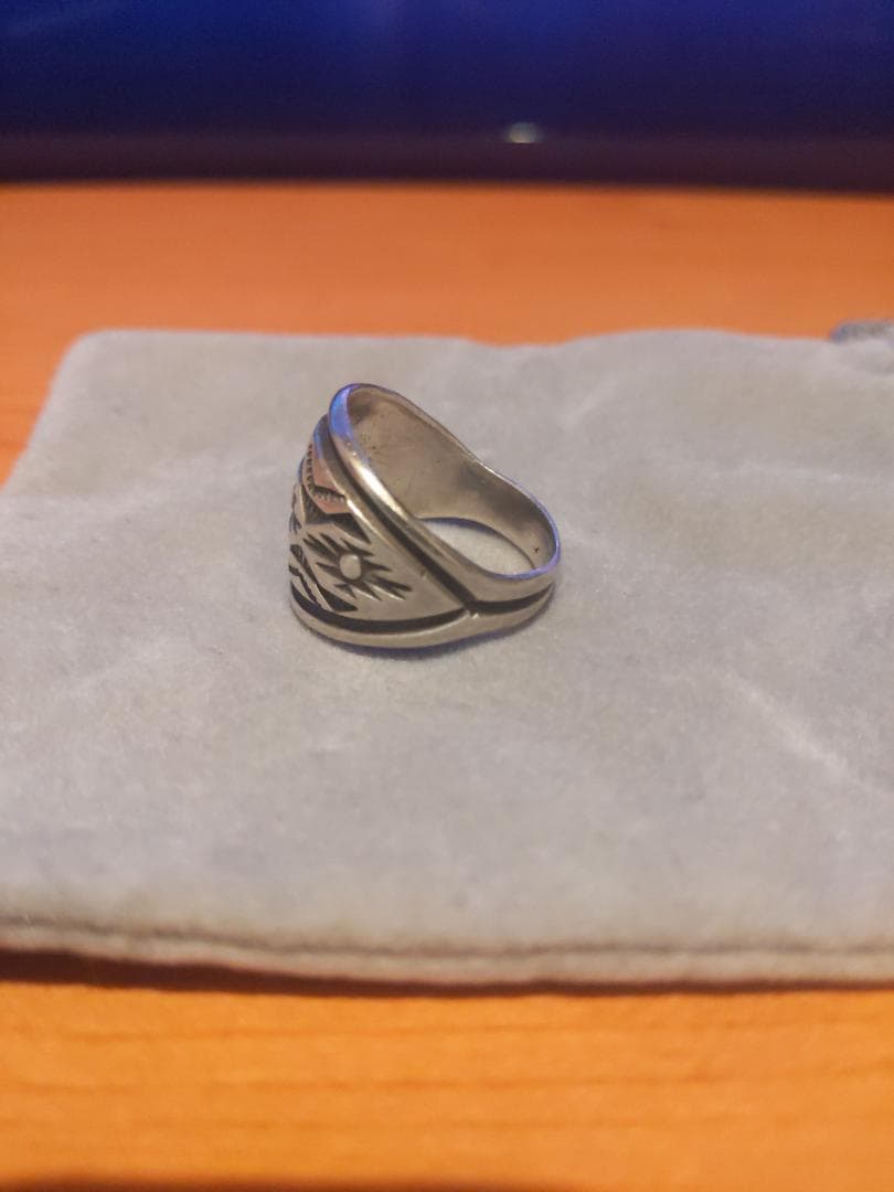 ナバホ族 TROY LANERトロイラナー スタンプワークリング21号