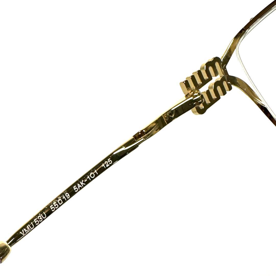 【極美品】miumiu Eyewear Gold Logo Sunglasses