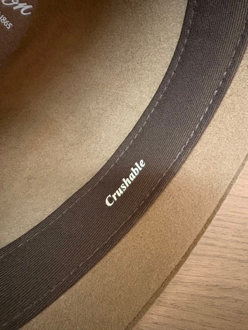 美品 ステットソン クラッシャブル ハット 頭周り61 ベージュ xpv