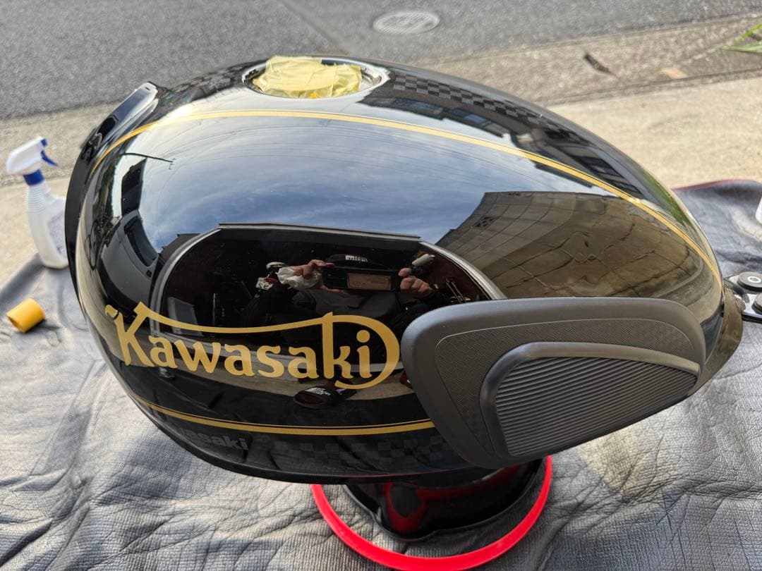 Kawasaki W800 ブラックタンク ゴールドストライプ