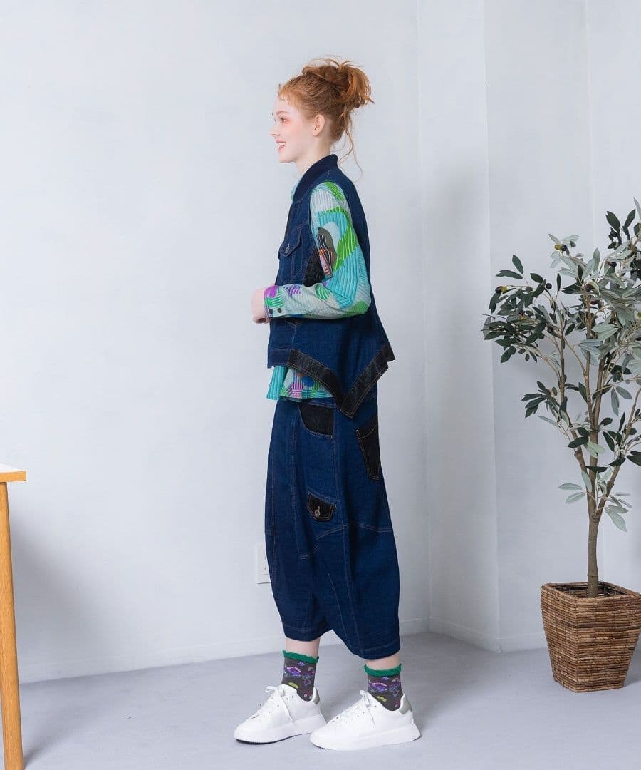 専用 昨年購入 センソユニコ cube-cube ガーゼデニムパンツ 未使用！