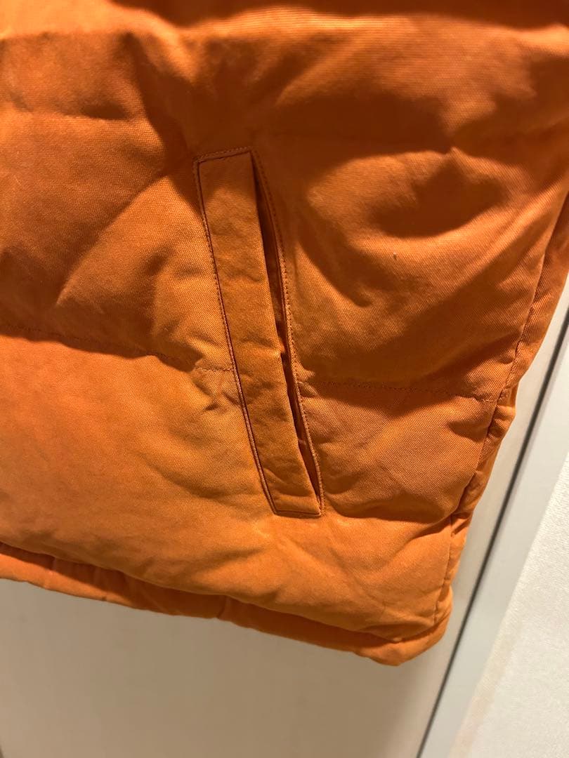 90sCHAPS Ralph Laureダウンベスト オレンジ タータンチェック