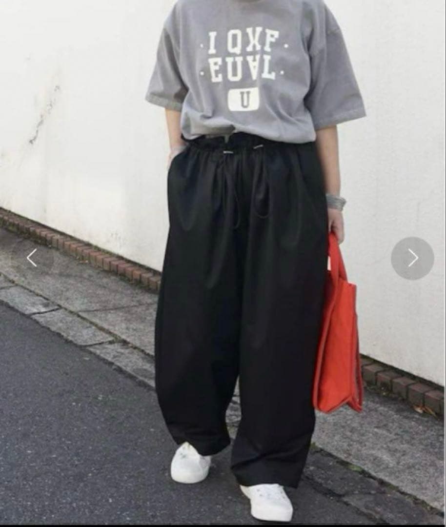 JOURNAL STANDARD LUXE★TRツイル ドロストパンツ★ブラック