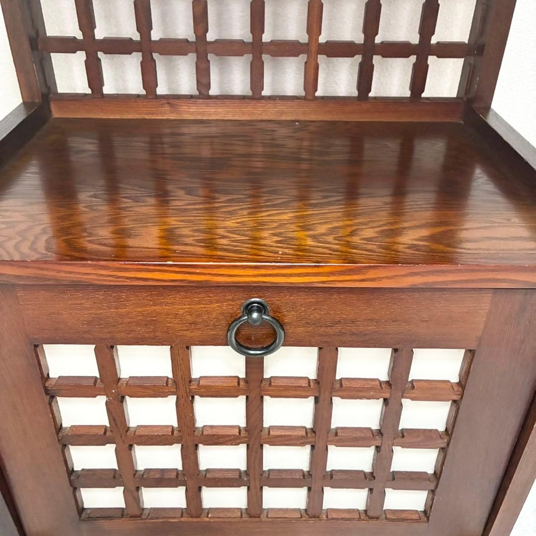 キャビネット　昭和レトロ　ニチハン　電話台　飾り棚　収納棚　アンティーク　ラック