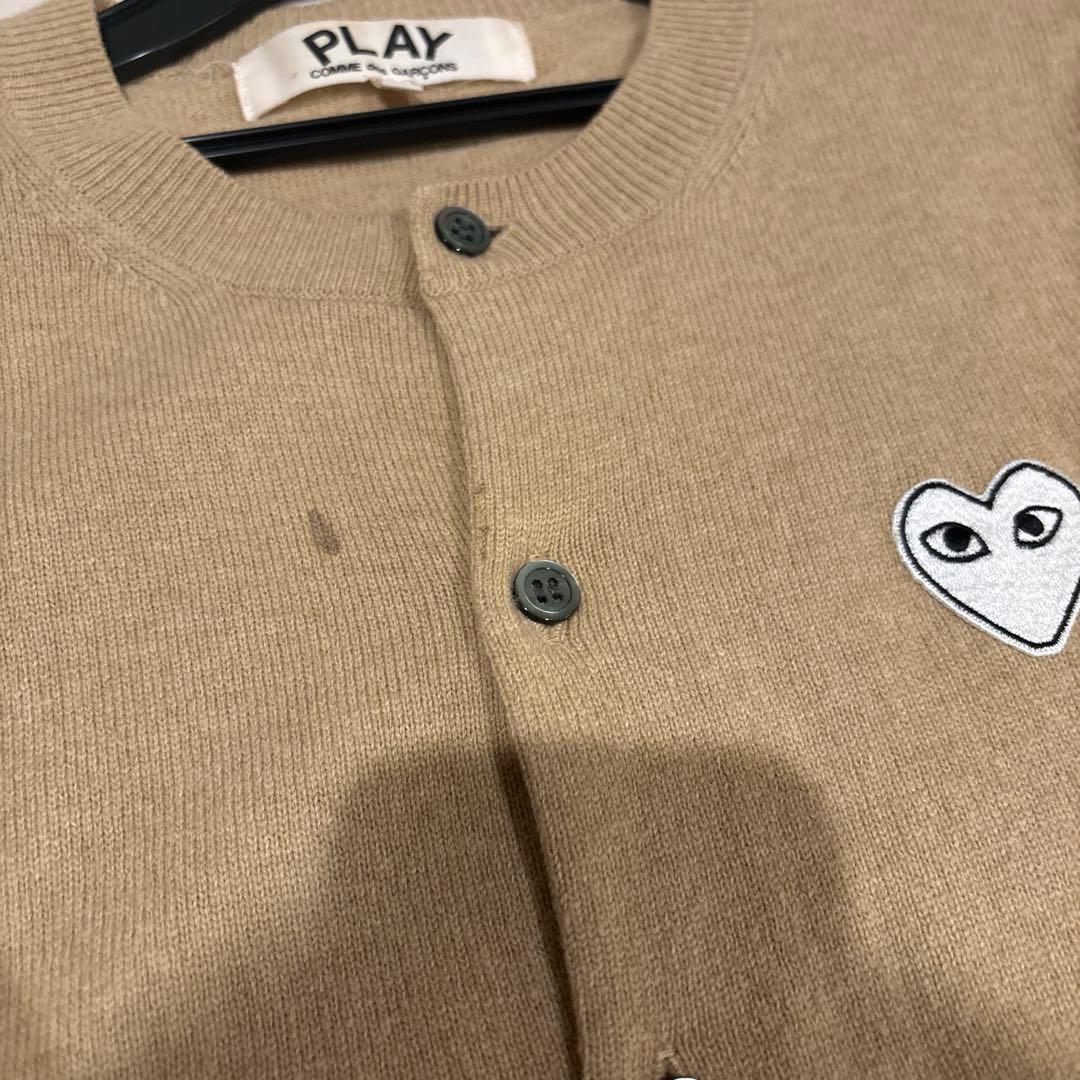 PLAY COMME des GAR CONS ベージュ　カーディガン M