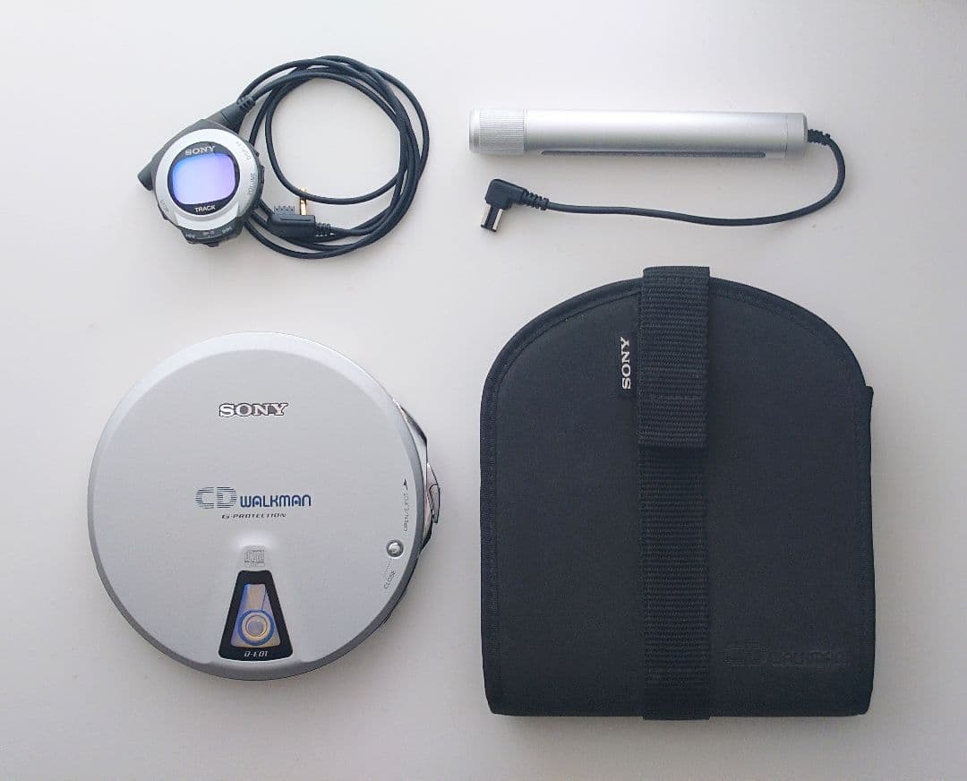 SONY CD WALKMAN D-E01 スロットイン純正リモコン カバー付き