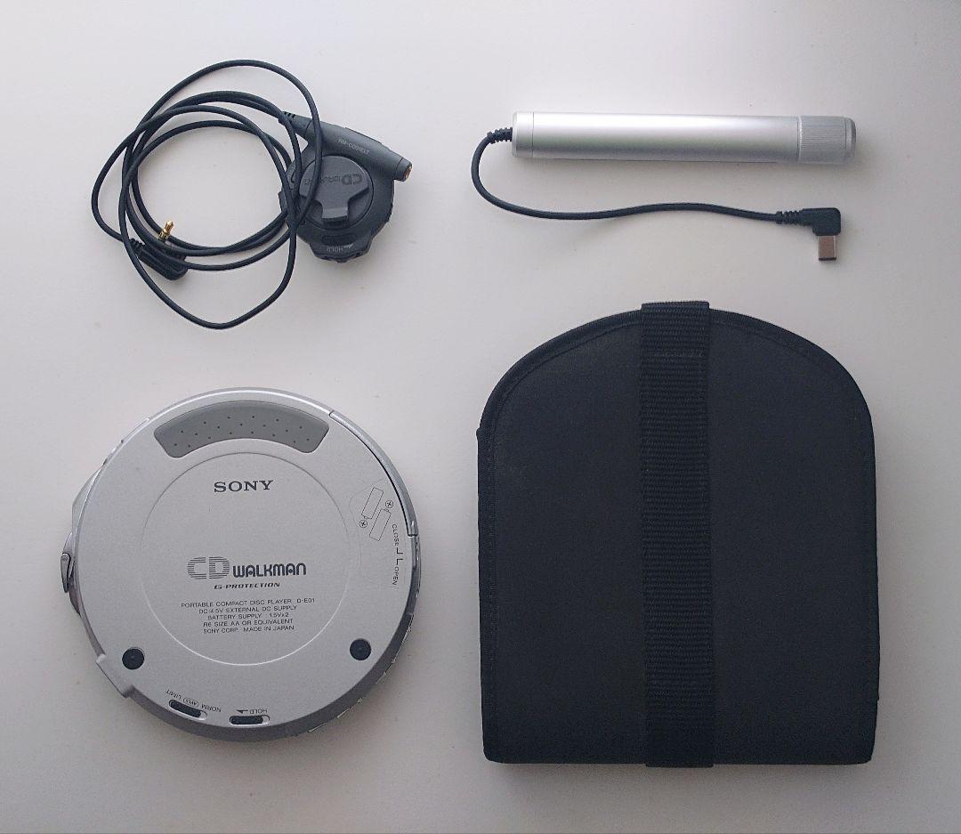 SONY CD WALKMAN D-E01 スロットイン純正リモコン カバー付き