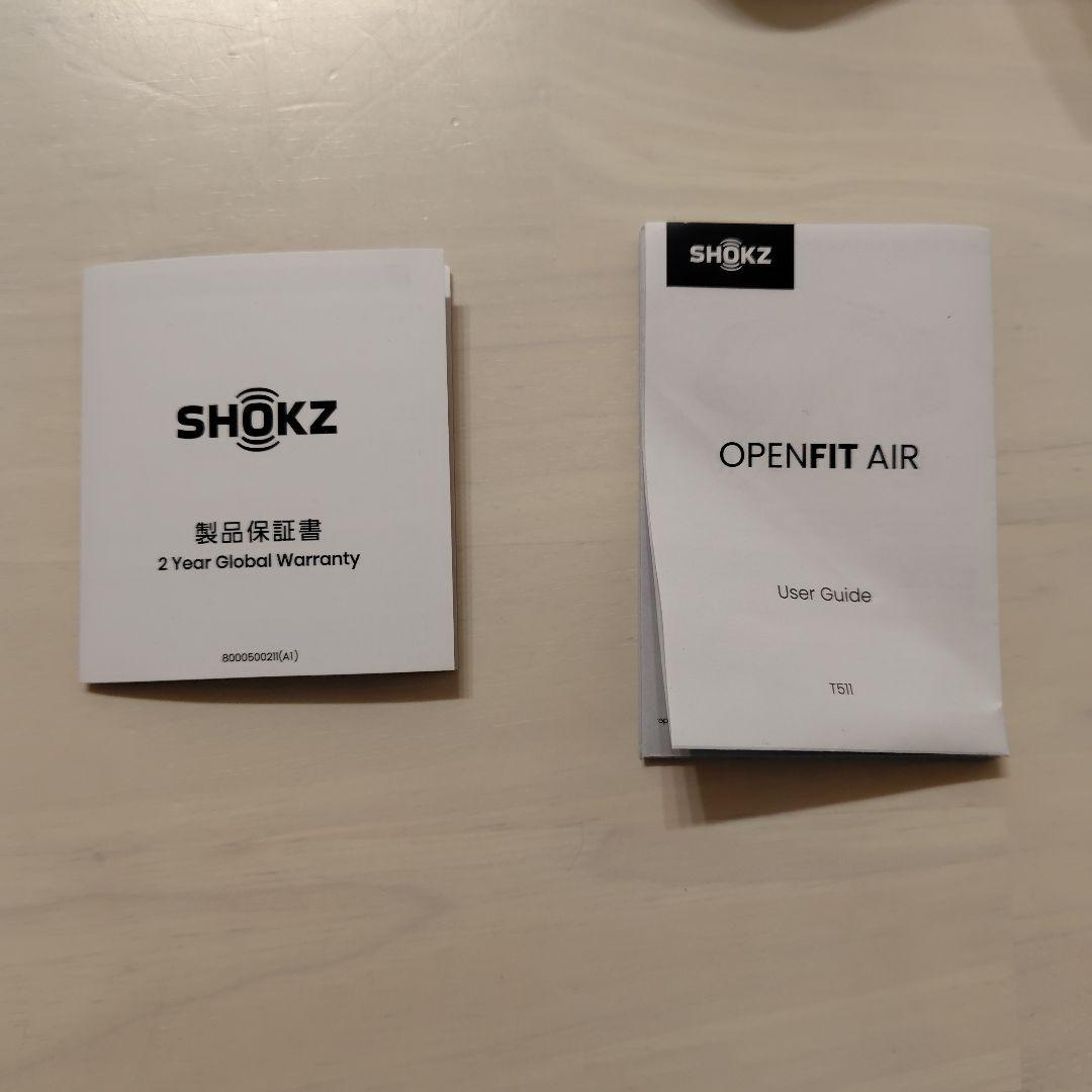 SHOKZ OPENFIT AIR ブラック 充電ケース付き保証期間内