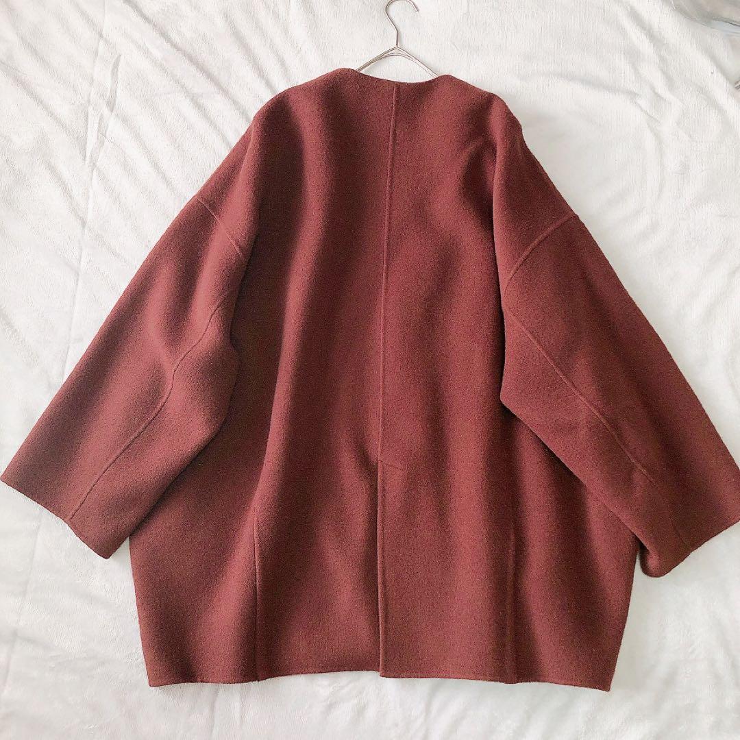 ETRE TOKYO ウールリバーコクーンコート ブラウン M