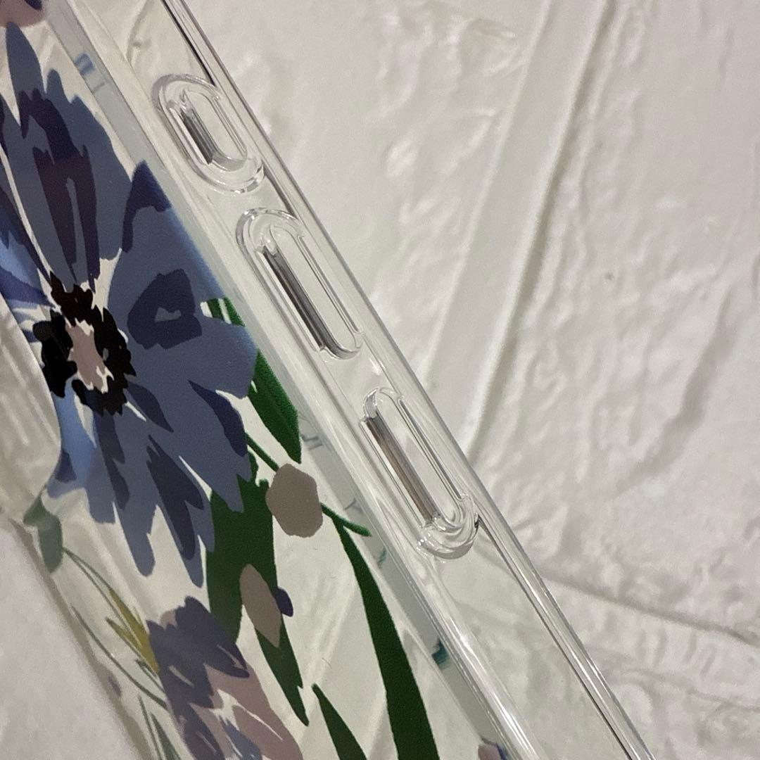 新品kate spade⭐️iPhone16 PRO リング付きスマホケース 青花