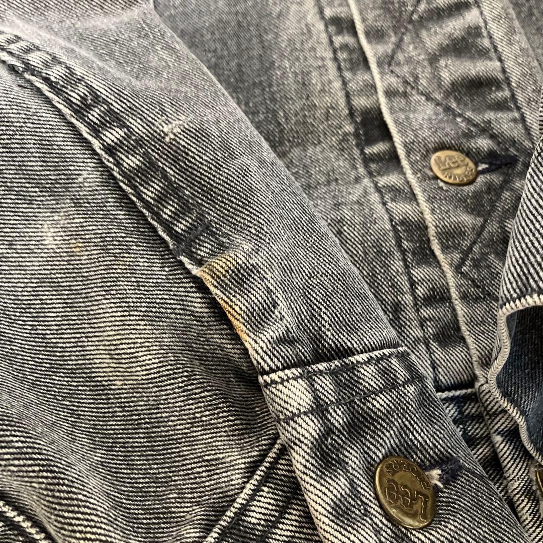 【*e様 Leeデニムジャケット　ブラックデニム　リー　フェードGジャン　Lサイ