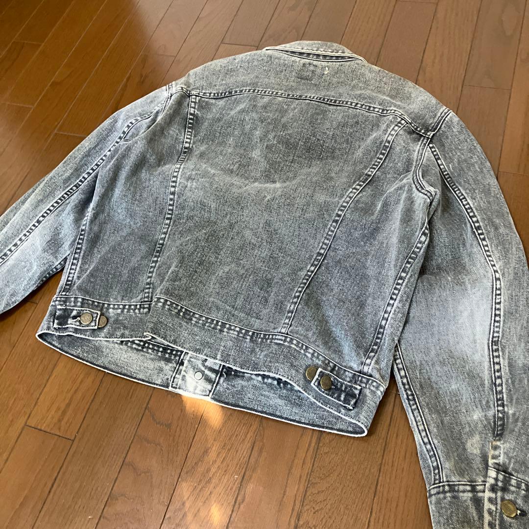 【*e様 Leeデニムジャケット　ブラックデニム　リー　フェードGジャン　Lサイ