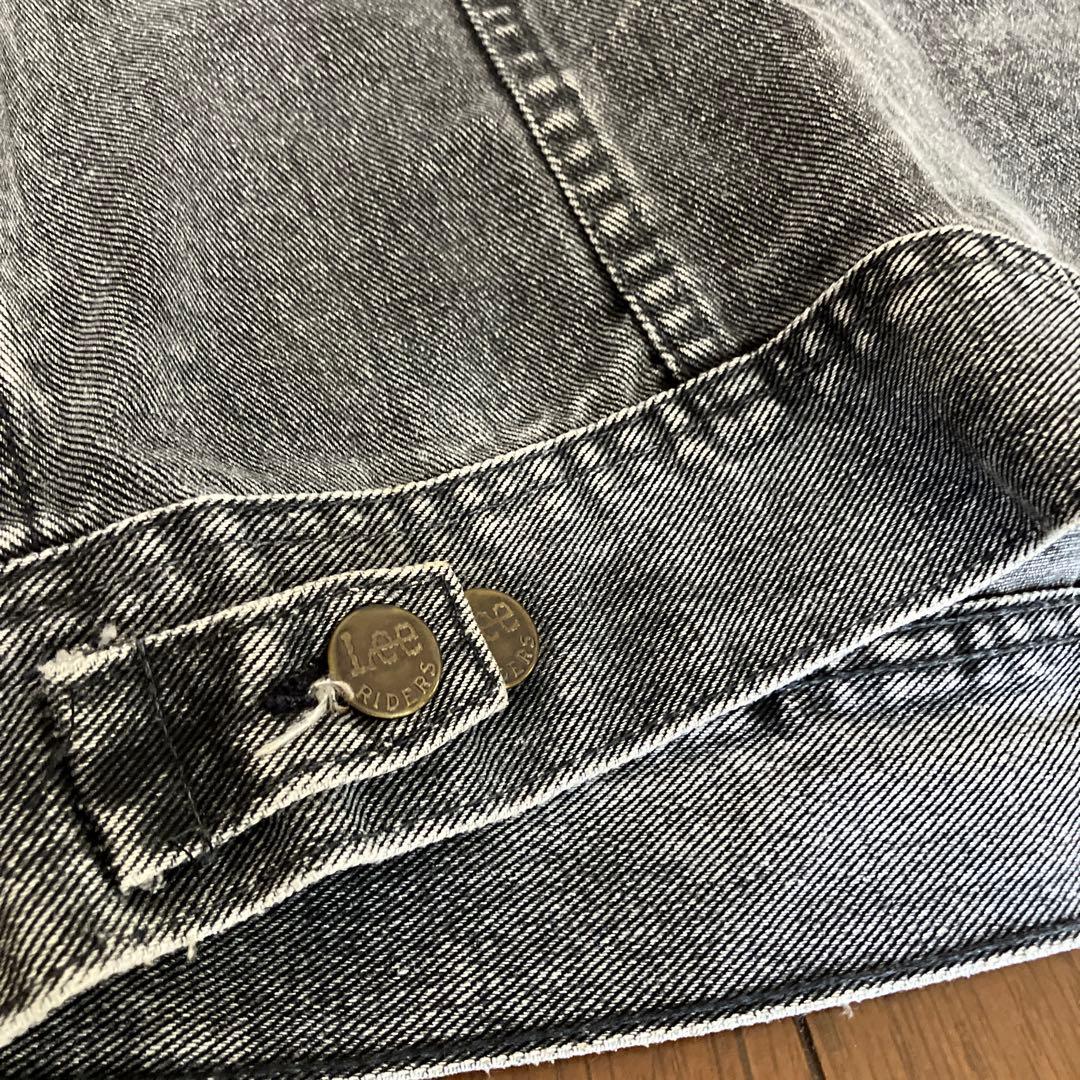 【*e様 Leeデニムジャケット　ブラックデニム　リー　フェードGジャン　Lサイ
