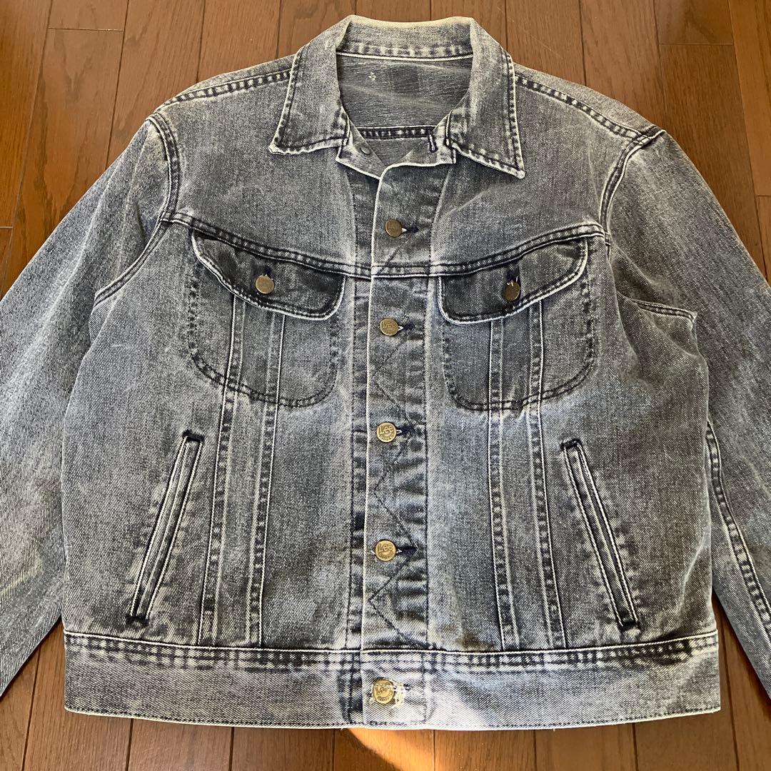 【*e様 Leeデニムジャケット　ブラックデニム　リー　フェードGジャン　Lサイ