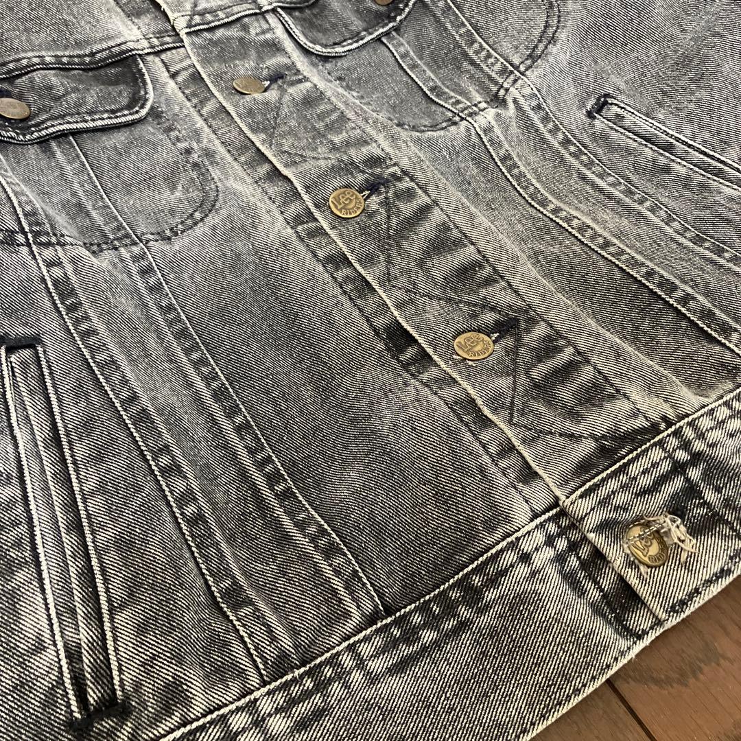 【*e様 Leeデニムジャケット　ブラックデニム　リー　フェードGジャン　Lサイ